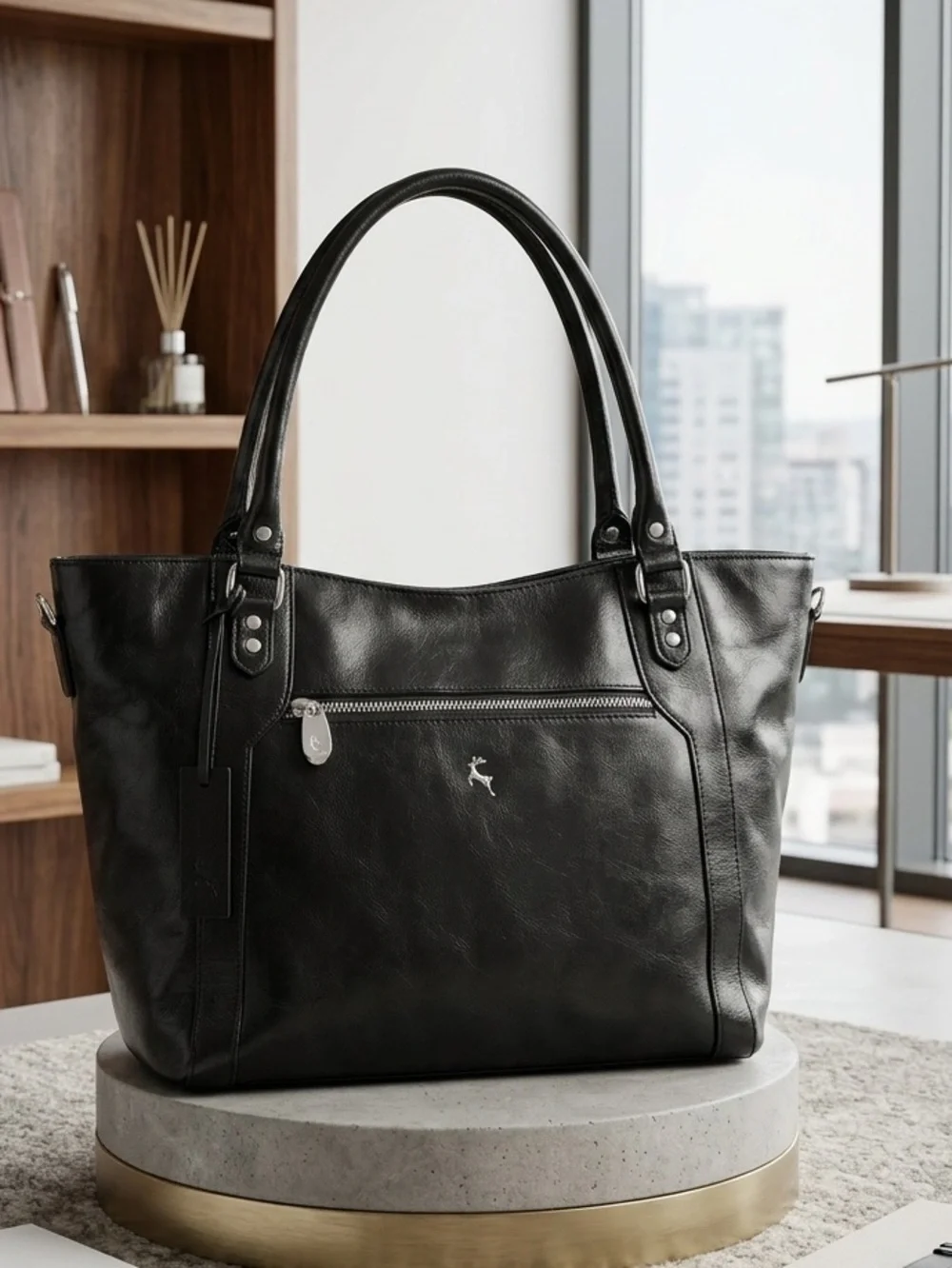 Ashwood Satchel Tote Black Leather Hand Bag - Picture 1 of 16
